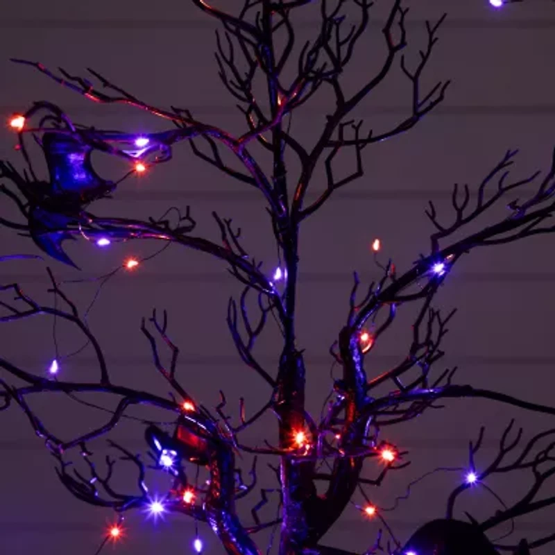 Nearly Natural 4ft Pre-Lit Halloween Twig Artificial Tree