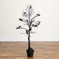 Nearly Natural 4ft Pre-Lit Halloween Twig Artificial Tree