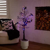 Nearly Natural 4ft Pre-Lit Halloween Twig Artificial Tree