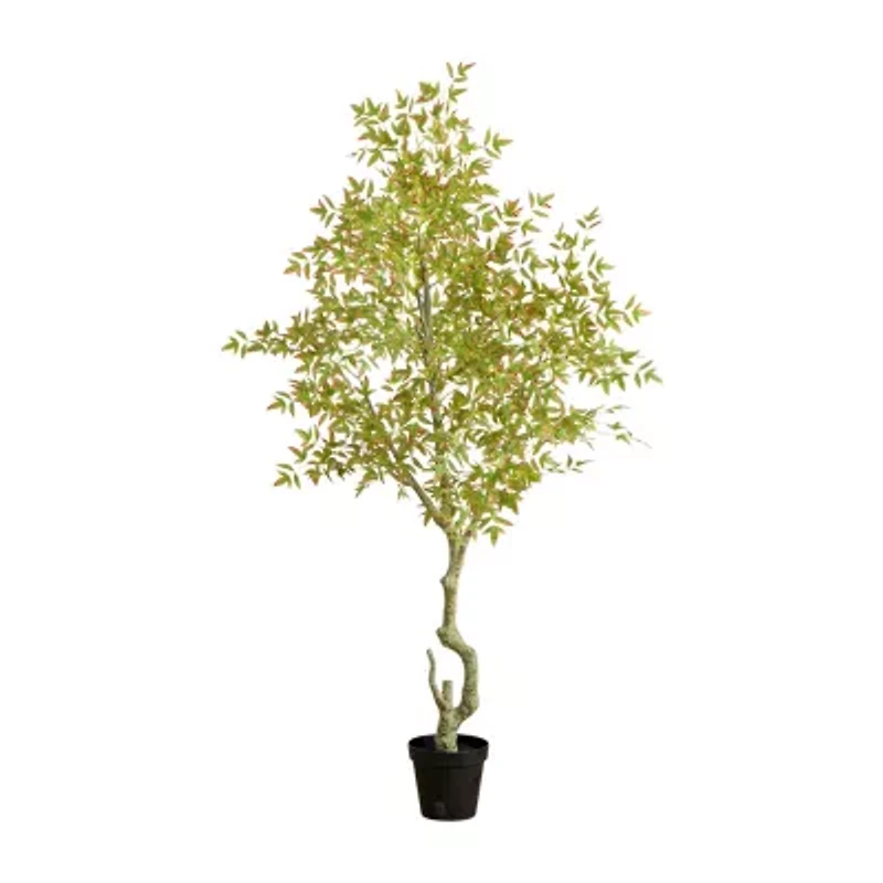 Nearly Natural 7ft Autumn Nandina Artificial Tree