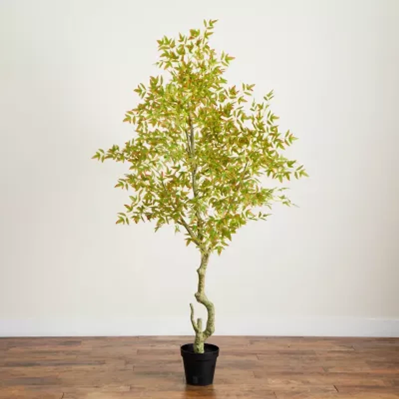 Nearly Natural 7ft Autumn Nandina Artificial Tree