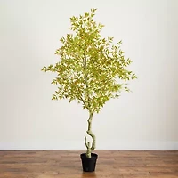 Nearly Natural 7ft Autumn Nandina Artificial Tree