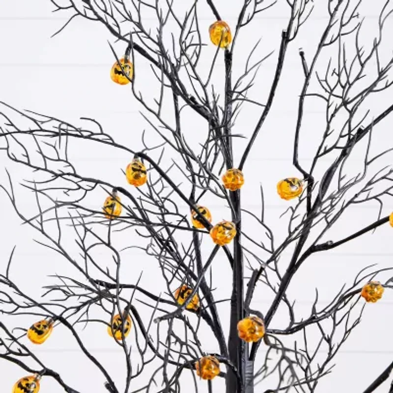 Nearly Natural 4ft Pre-Lit Halloween Artificial Tree
