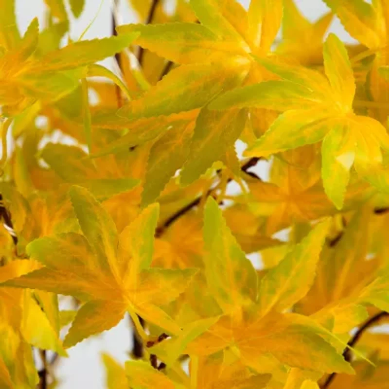 Nearly Natural 4ft Pre-Lit Yellow Autumn Maple Artificial Tree