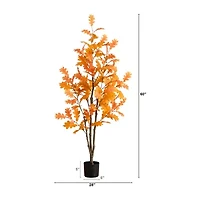 Nearly Natural 5ft Autumn Oak Artificial Tree