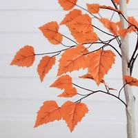 Nearly Natural 4ft Autumn Paper Birch Artificial Tree