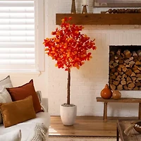Nearly Natural 5ft Pre-Lit Autumn Artificial Tree