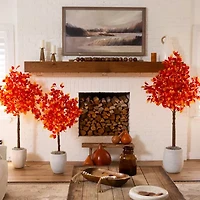 Nearly Natural 5ft Pre-Lit Autumn Artificial Tree
