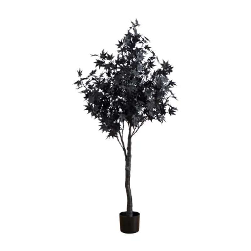 Nearly Natural 5ft Pre-Lit Black Maple Artificial Tree