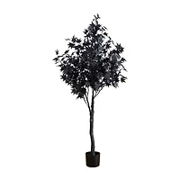 Nearly Natural 5ft Pre-Lit Black Maple Artificial Tree