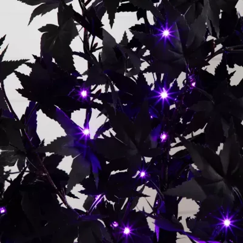 Nearly Natural 5ft Pre-Lit Black Maple Lighted Indoor Artificial Tree