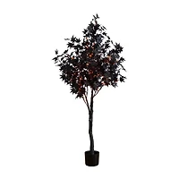 Nearly Natural 5ft Pre-Lit Black Maple Artificial Tree