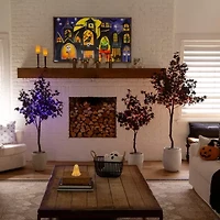 Nearly Natural 5ft Pre-Lit Black Maple Artificial Tree