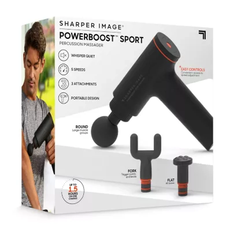  Sharper Image® Powerboost™ Sport Percussion Deep Tissue Massager