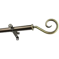 Rod Desyne 13/16" Adjustable Curtain with Curl Finials