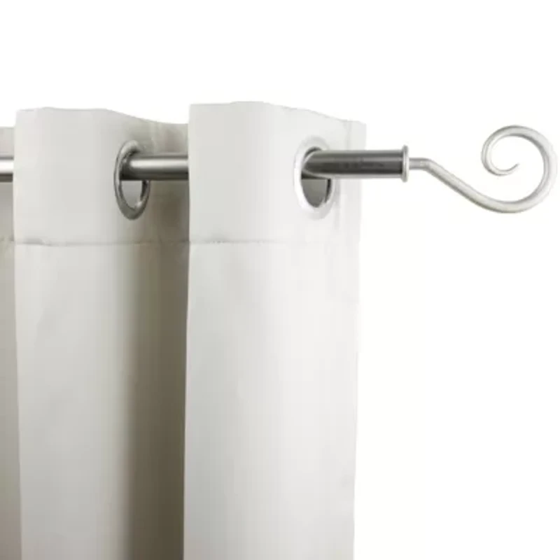 Rod Desyne 13/16" Adjustable Curtain with Curl Finials