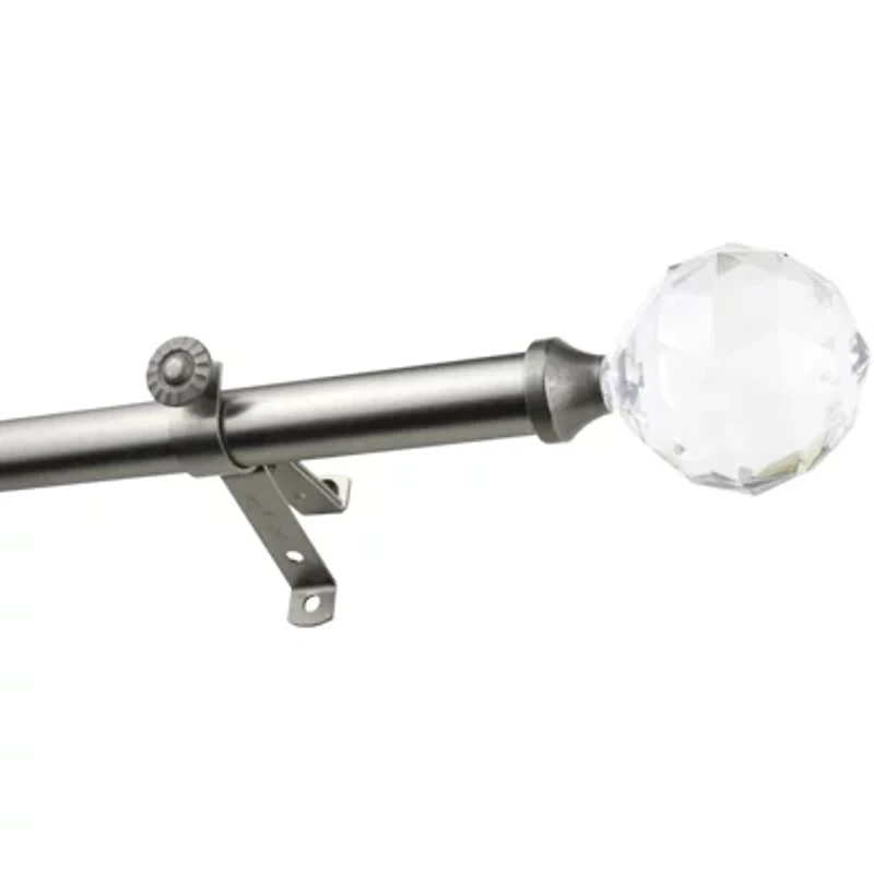 Rod Desyne 13/16" Adjustable Curtain with Faceted Finials