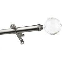 Rod Desyne 13/16" Adjustable Curtain with Faceted Finials