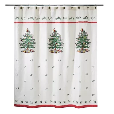 Avanti Spode Christmas Tree Shower Curtain