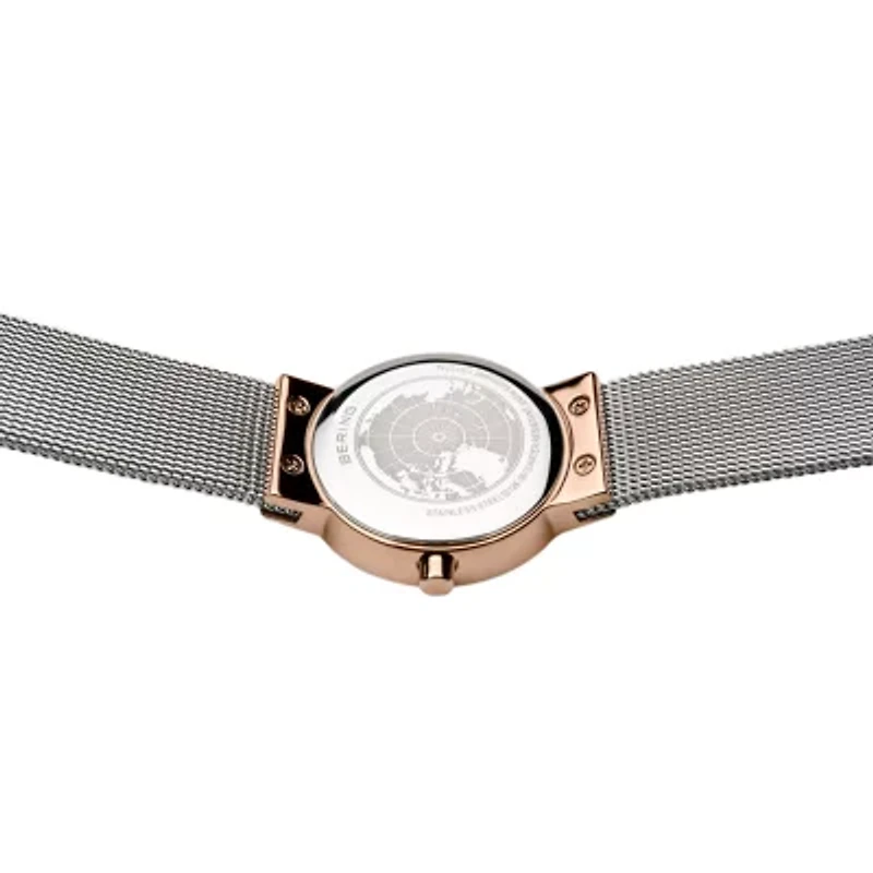 Bering Womens Gray Stainless Steel Bracelet Watch 10126-066