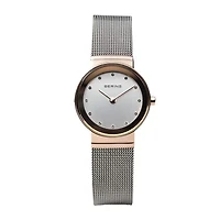 Bering Womens Gray Stainless Steel Bracelet Watch 10126-066