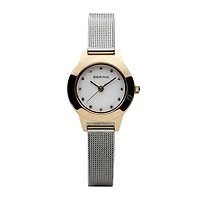 Bering Womens Silver Tone Stainless Steel Bracelet Watch 11125-010