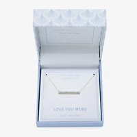 Silver Treasures Womens 14K Gold Over Silver Bar 16 Inch Pendant Necklace