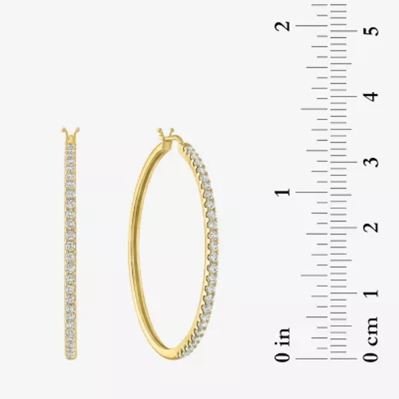 Diamond Addiction (G-H / Si2-I1) 1 CT. T.W. Lab Grown White Diamond 10K Gold Hoop Earrings
