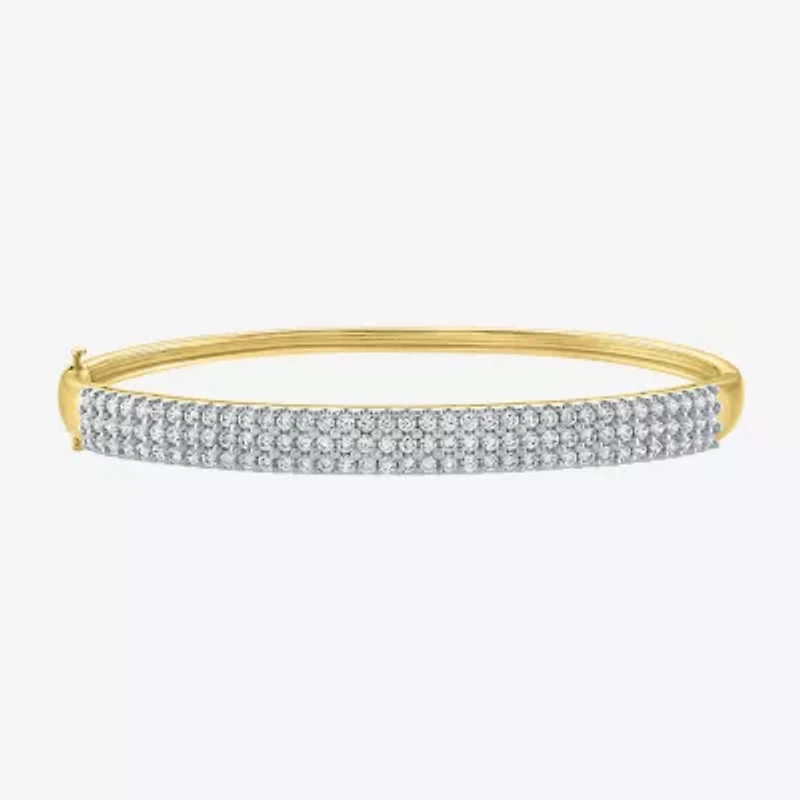 Diamond Addiction (G-H / Si2-I1) Womens 2 CT. T.W. Lab Grown White Diamond 10K Gold Bangle Bracelet