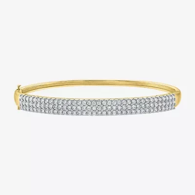 Diamond Addiction (G-H / Si2-I1) Womens 2 CT. T.W. Lab Grown White Diamond 10K Gold Bangle Bracelet