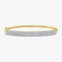 Diamond Addiction (G-H / Si2-I1) Womens 2 CT. T.W. Lab Grown White Diamond 10K Gold Bangle Bracelet