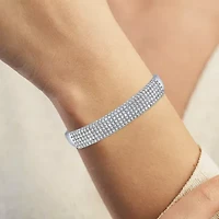 (G-H / Si2-I1) 4 CT. T.W. Lab Grown Diamond 10K White Gold Bangle Bracelet