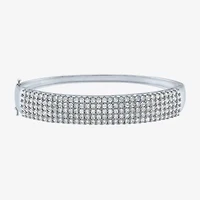 (G-H / Si2-I1) 4 CT. T.W. Lab Grown Diamond 10K White Gold Bangle Bracelet