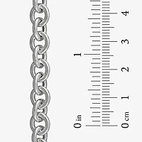 Made in Italy Womens Sterling Silver 7.5 Inch Hollow Cable Chain Bracelet