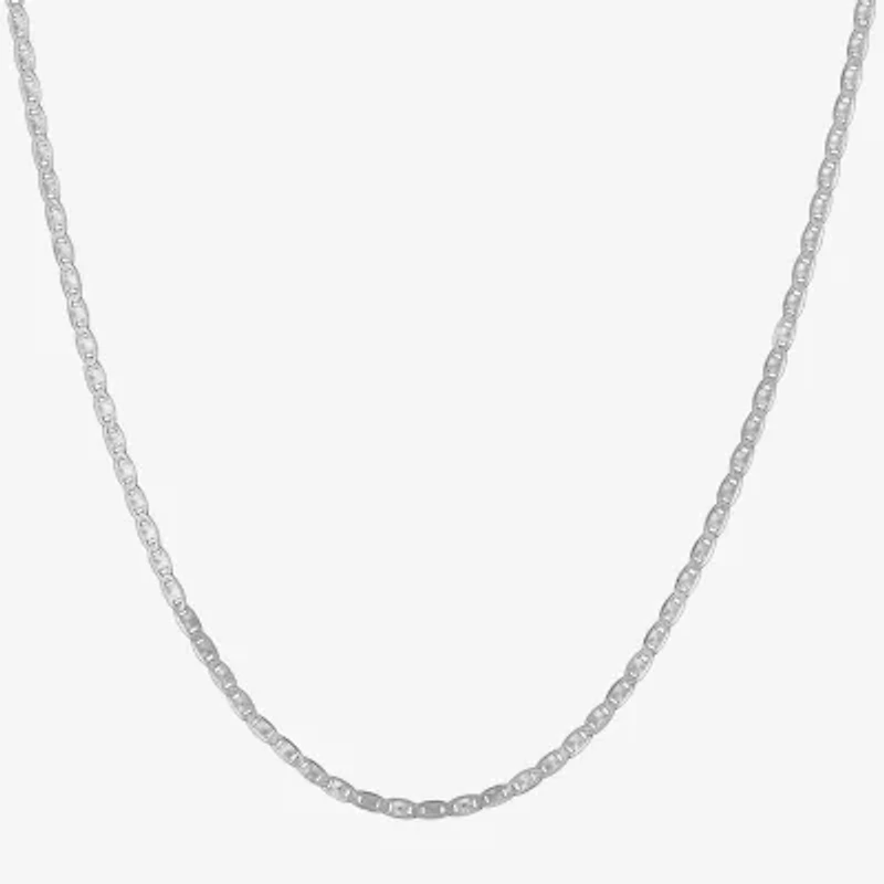 Made in Italy Womens Sterling Silver 18 Inch Valentino Chain Necklace