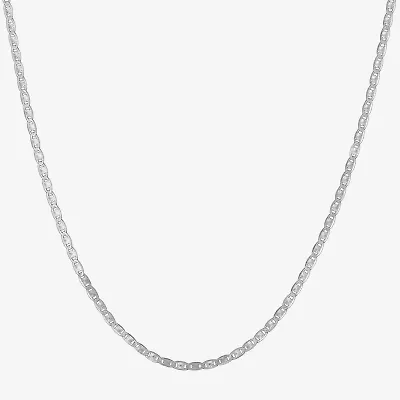 Made in Italy Womens Sterling Silver 18 Inch Valentino Chain Necklace
