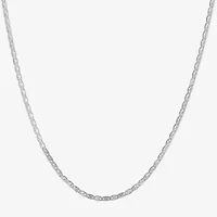 Made in Italy Womens Sterling Silver 18 Inch Valentino Chain Necklace