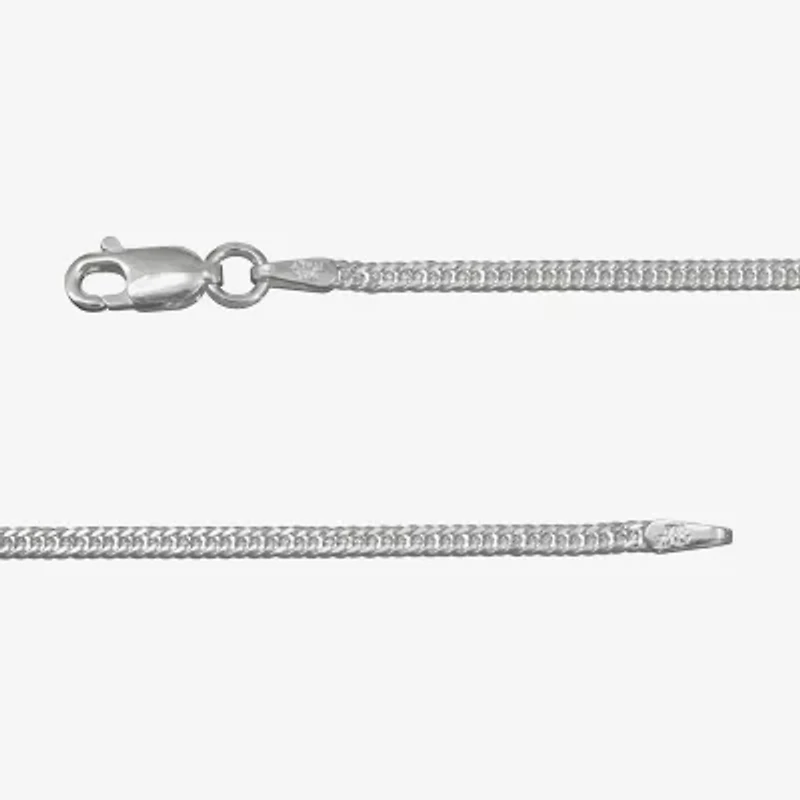 Made in Italy Womens Sterling Silver 18 Inch Curb Chain Necklace