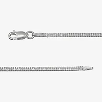 Made in Italy Womens Sterling Silver 18 Inch Curb Chain Necklace