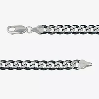 Made in Italy Mens Sterling Silver 8 1/2 Inch Hollow Curb Chain Bracelet