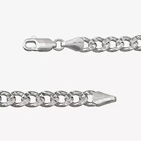 Made in Italy Mens Sterling Silver 8 1/2 Inch Hollow Link Chain Bracelet
