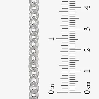 Made in Italy Mens Sterling Silver Inch Curb Chain Necklace
