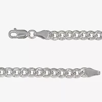 Made in Italy Mens Sterling Silver Inch Curb Chain Necklace