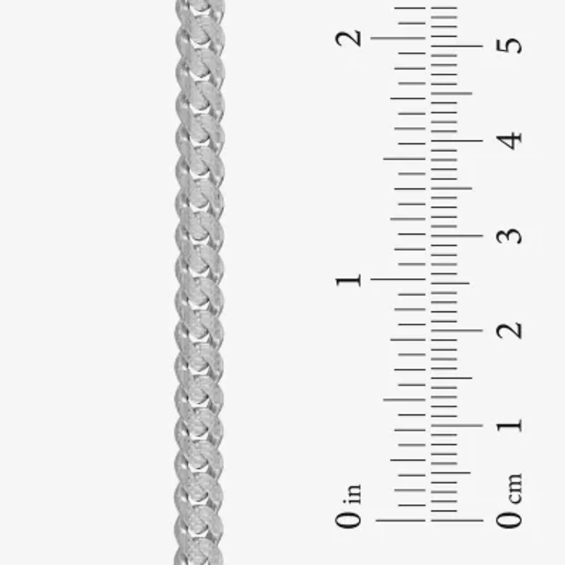 Made in Italy Mens Sterling Silver Inch Curb Chain Necklace