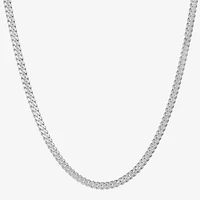Made in Italy Mens Sterling Silver Inch Curb Chain Necklace