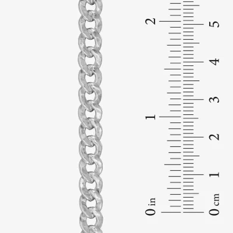 Made in Italy Mens Sterling Silver 24 Inch Curb Chain Necklace