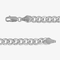 Made in Italy Mens Sterling Silver Inch Curb Chain Necklace