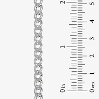 Made in Italy Mens Sterling Silver Inch Curb Chain Necklace