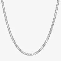 Made in Italy Mens Sterling Silver Inch Curb Chain Necklace