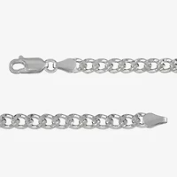 Made in Italy Mens Sterling Silver Inch Curb Chain Necklace